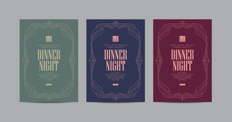 Minimalist Dinner Night Invitation