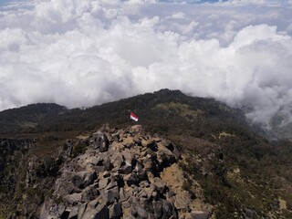 mountain landscape with clouds