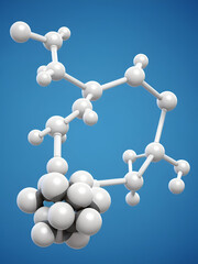 Estriol (oestriol) human estrogen hormone molecule. 3D rendering.