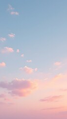 Fototapeta premium Pink Sky and Clouds at Dusk - Serene Pastel Colors