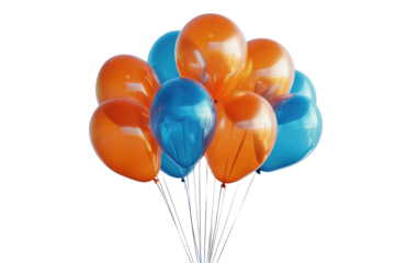 balloons on transparent background