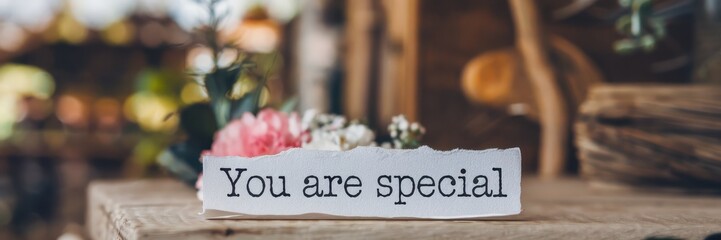 A heartfelt message: You are special!