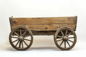 Obraz premium Carreta Wheel: Antique Wooden Wheel from Western Cart Transportation