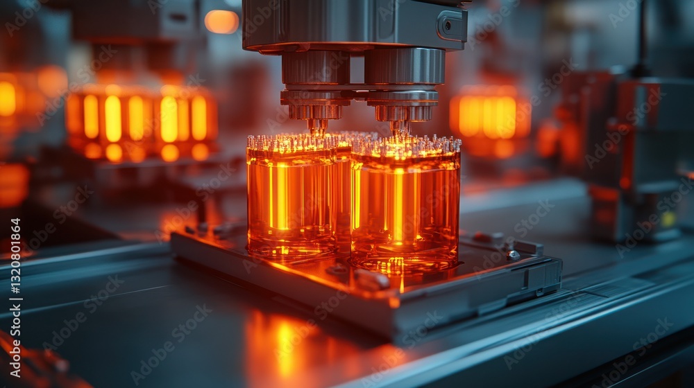 Poster automated manufacturing process with glowing components