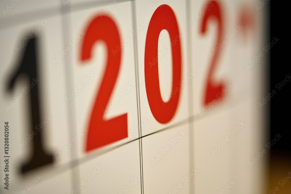 Aufkleber A close-up view of a calendar showing dates and numbers