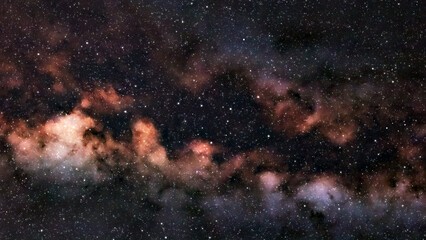 Milky way stars and constellations with a galaxy background.