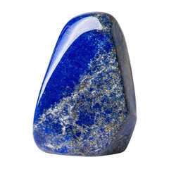 A Polished Piece of Lapis Lazuli Stone Isolated on Transparent Background