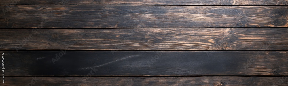 Aufkleber Dark wooden planks with a rustic texture, creating a warm and inviting atmosphere.