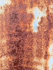 Rusty Metal Surface with Weathered Texture and Corrosion Patterns