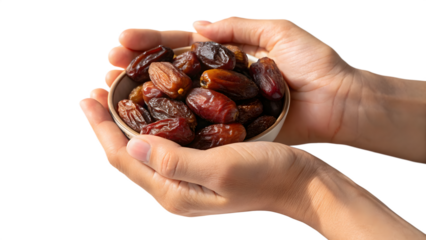 Hands Holding a Bowl of Dates – Healthy Ramadan Fasting Food