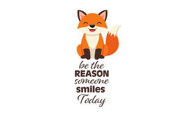 Fototapeta premium Cute Cartoon Animal with Motivational Quote - Inspirational Wildlife Illustration