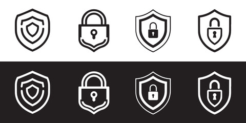 cyber security icon set vector art