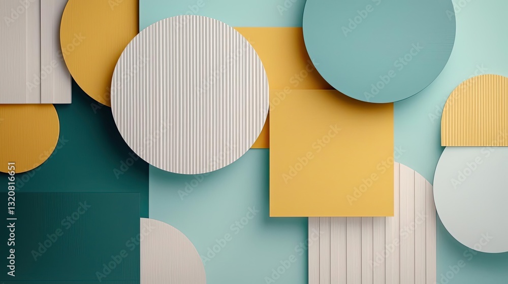 Poster geometric shapes illustration abstract background idea. colorful geometric shapes create a vibrant a
