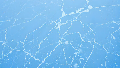 Obraz premium Abstract Frozen Sea Surface with Cracks and Patterns in Ice