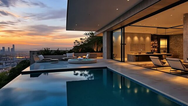 Luxury Hilltop Residence with Infinity Pool and City View