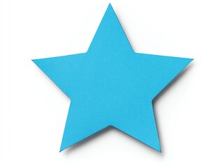 Isolated Blue Star Shape on White Background for Awards and Celebration