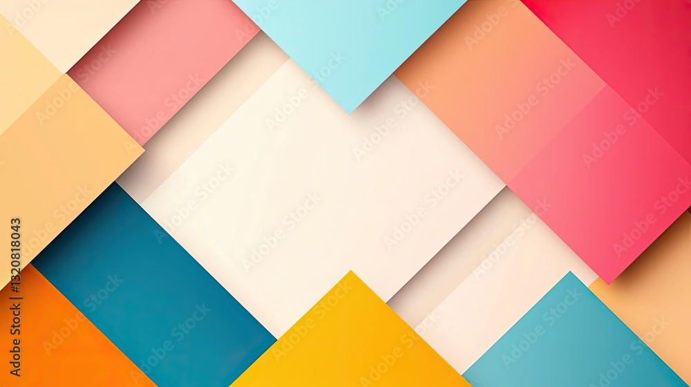 Poster Geometric pattern design abstract background idea. Vibrant and colorful abstract geometric pattern for creative designs.