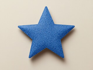 Obraz premium Isolated blue star against neutral backdrop ideal for festive themes
