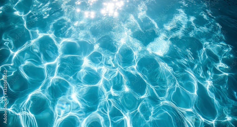 Poster shimmering water surface reflecting sunlight creating abstract patterns and textures