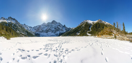 Frozen Sea Eye lake in Tatra mountains. Poland  © Pawel Pajor