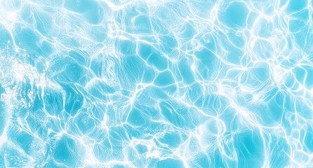 Sparkling Blue Water Surface with Sunlight Reflections Creates a Calming Effect