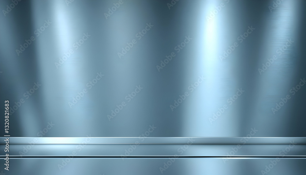 Poster modern metallic background with soft lighting and textured surface