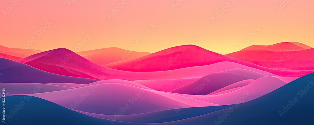 Aufkleber 3d abstract art background concept. beautiful abstract landscape with flowing colors and soft gradie