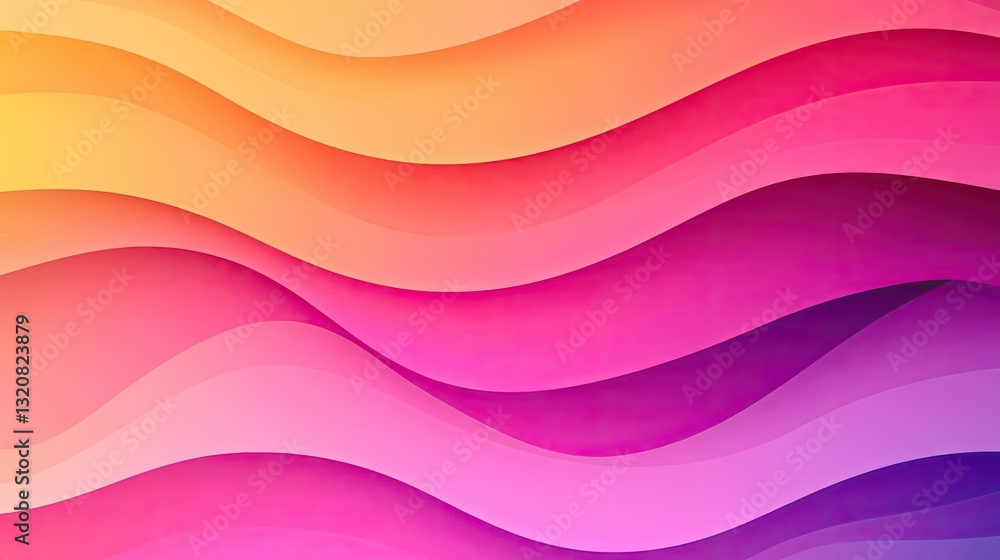 Aufkleber geometric pattern design abstract background idea. vibrant abstract waves in orange, pink, and purpl