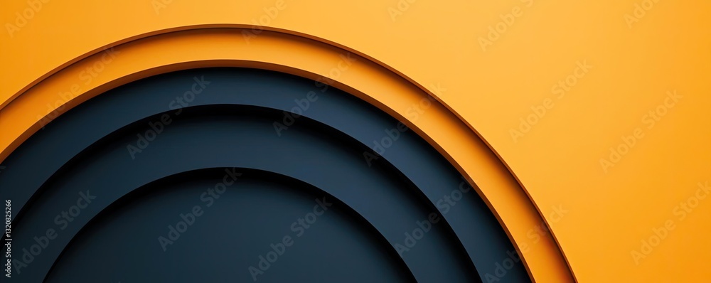 Poster geometric shapes illustration abstract background idea. colorful layered circular shapes with a vibr