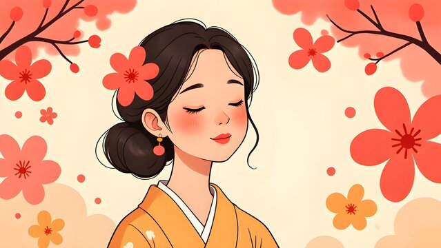 The elegant artistic conception of a gentle and beautiful person