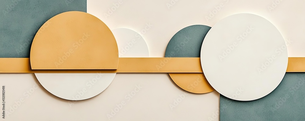 Aufkleber geometric shapes illustration abstract background idea. contemporary abstract design featuring geome