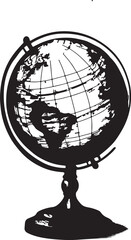 globe on white background