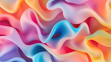 Obraz premium 3D abstract art background concept. Colorful abstract waves create a dynamic and vibrant visual experience.