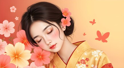 The elegant artistic conception of a gentle and beautiful person