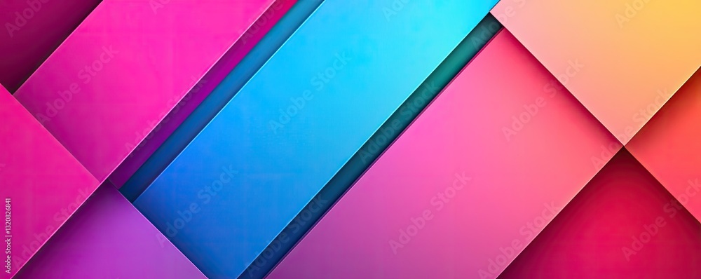 Poster 3d abstract art background concept. a vibrant and colorful abstract background featuring geometric s