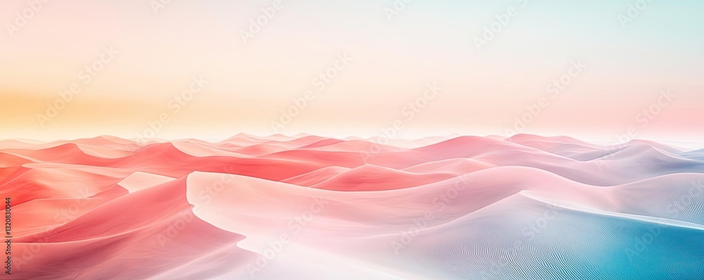 Poster aerial landscape abstract background idea. a serene abstract view of gentle hills, soft colors blend