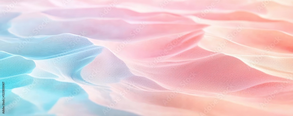 Poster Aerial landscape abstract background idea. Abstract soft wave patterns in pastel colors create a serene background effect.