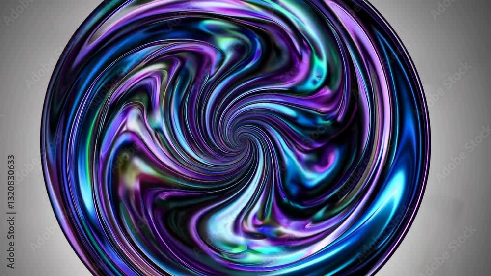 Poster mesmerizing swirl of vibrant colors in dynamic circular motion