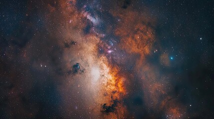 Aerial landscape abstract background idea. A stunning view of the galaxy showcasing vibrant colors and celestial patterns.