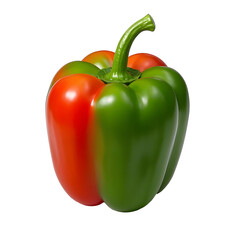A sliced red bell pepper showing the inner hollow structure with