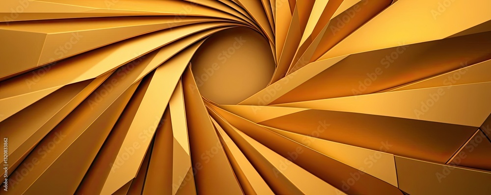 Poster geometric shapes illustration abstract background idea. abstract golden spiral design featuring laye