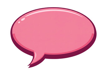 Fototapeta premium Pink speech bubble icon with pink inside for comic book. Call cloud cartoon vector illustration. Cartoon word balloon for comic book. white background,