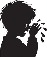 Child crying vector illustration