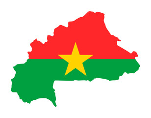 State borders the country Burkina Faso. Burkina Faso border. Map Burkina Faso. Map silhouette....