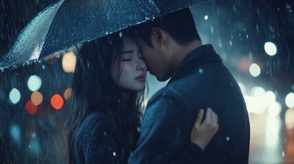 Couple hugging,Man comforting his sad mourning girlfriend embracing her in night city,Crying woman,love care hold hand,feel pain sad worry of life crisis issues concept.