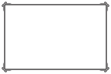 Elements of ornate vintage frames. Border black on white classic calligraphy swirls, floral motifs. Design print for greeting cards, wedding invitations, restaurant menu, royal certificates. Set 424