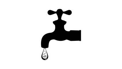 microbes in water, black isolated silhouette