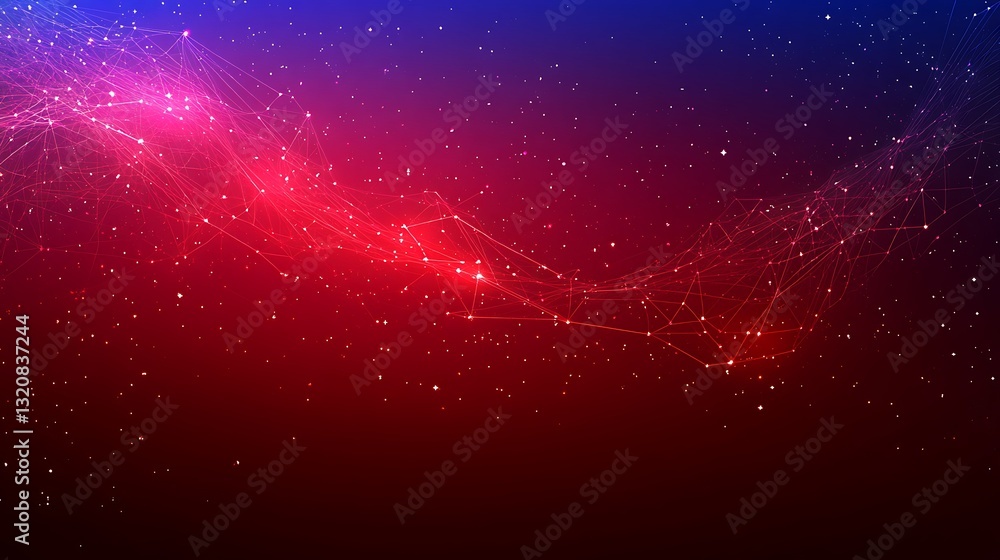Poster dynamic futuristic network backdrop with glowing connections and dots