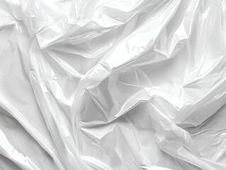 Obraz premium Abstract White Plastic Sheet Background with Wrinkles and Reflections