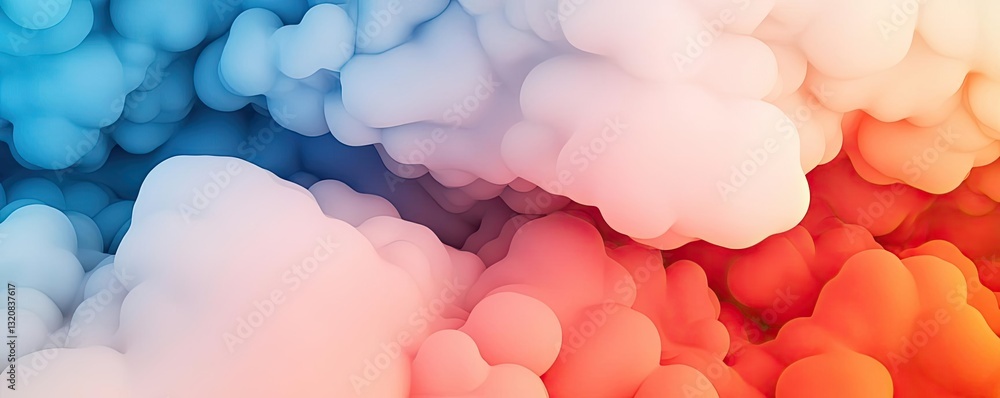 Aufkleber aerial landscape abstract background idea. abstract colorful clouds in blue, pink, and red create a 